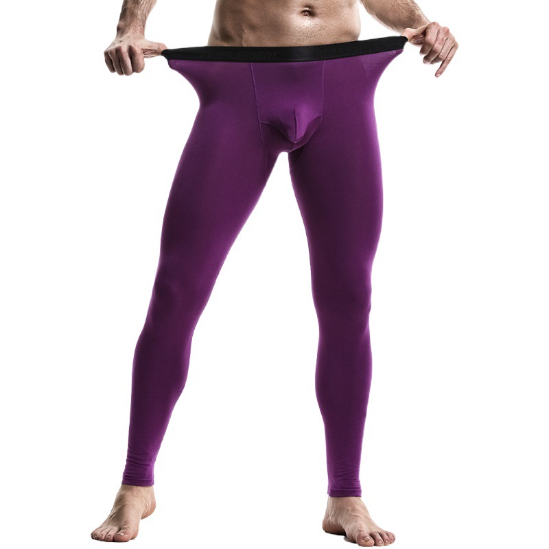 Two-in-one Bullet Separate Warm Pants Wear-free Panties Long Johns Leggings Thread Pants Men's Thin Pants Trousers