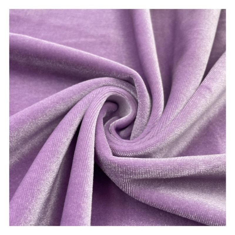 300g Warp Knitted Korean Velvet Fabric Dopamine Sports Home Wear Dress Super Soft Swan Gold Velvet Fabric
