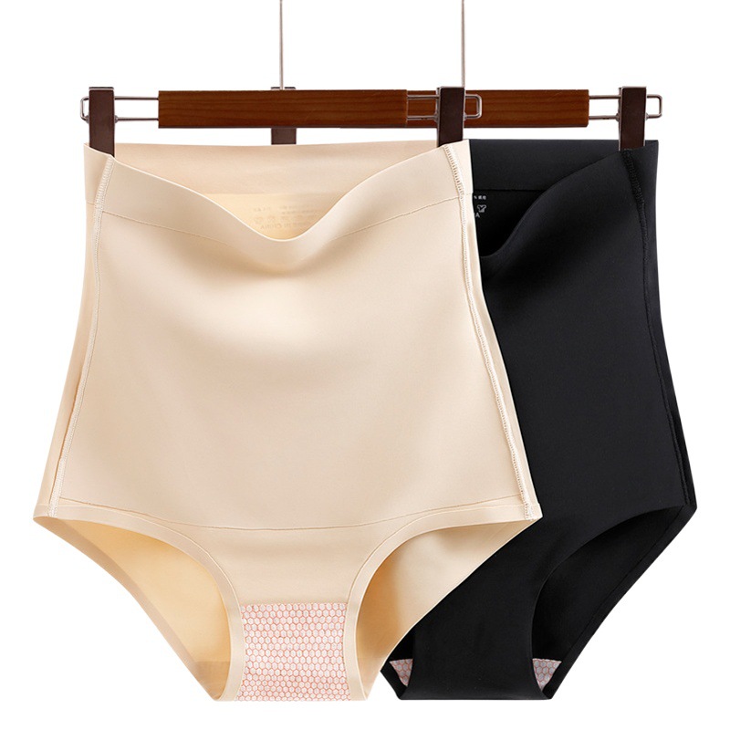 Postpartum waist shaping pants women's honeycomb antibacterial crotch plus size underwear one-piece high waist belly contracting seamless underwear