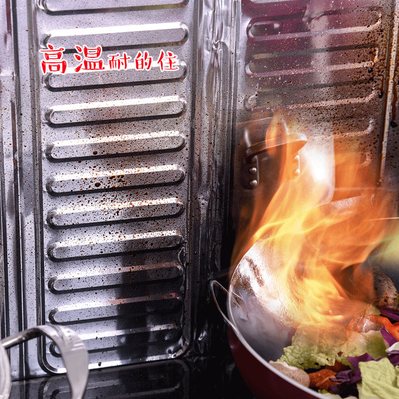 Picture of Factory direct creative kitchen aluminum foil stove oil baffle folding cooking heat insulation splash oil baffle