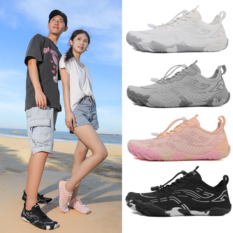 Picture of Cross-Border New River Tracing Shoes for Couples, Outdoor Swimming and Wading Shoes, Quick-Drying Breathable Beach Shoes, Hiking and Mountaineering Five-Finger Shoes