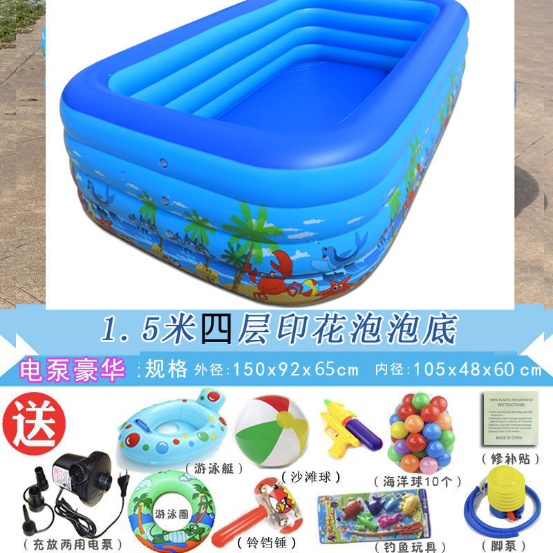 Picture of Inflatable Swimming Pool for Children Thickened Household Extra Large Baby Baby Adult Bath Pool Foldable
