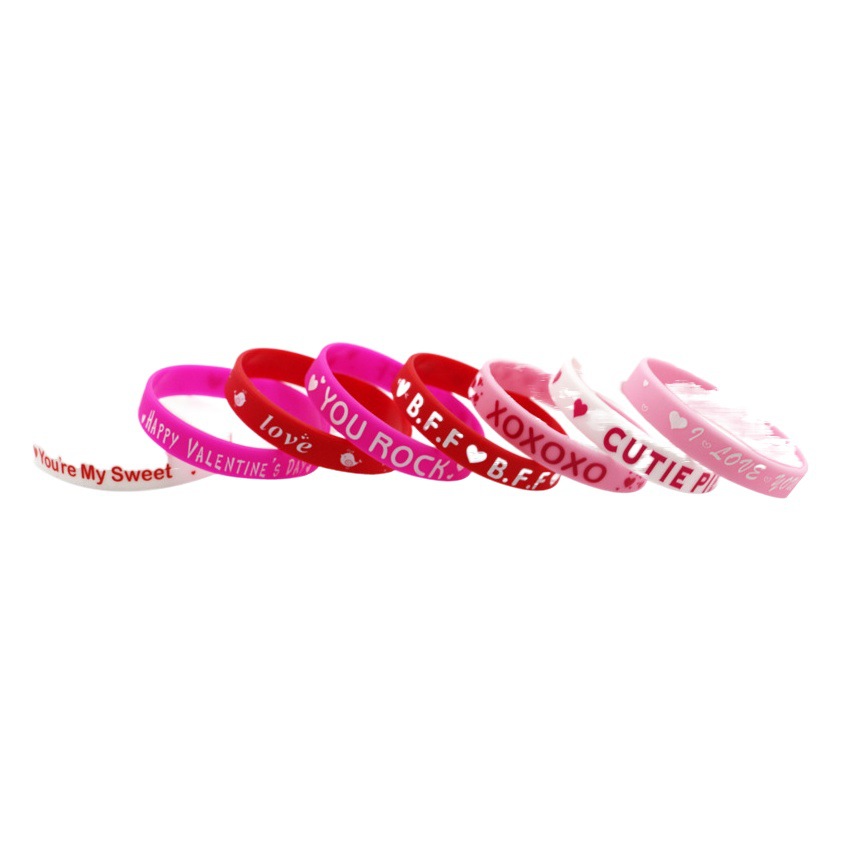 Cross-border Europe and the United States Amazon for silicone Valentine's Day bracelet lovers festival exclusive bracelet Source manufacturers