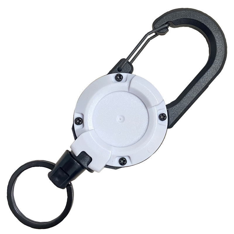 Picture of Backpack tactical U-shaped easy-pull buckle keychain retractable simple black outdoor portable steel wire four-color spring buckle