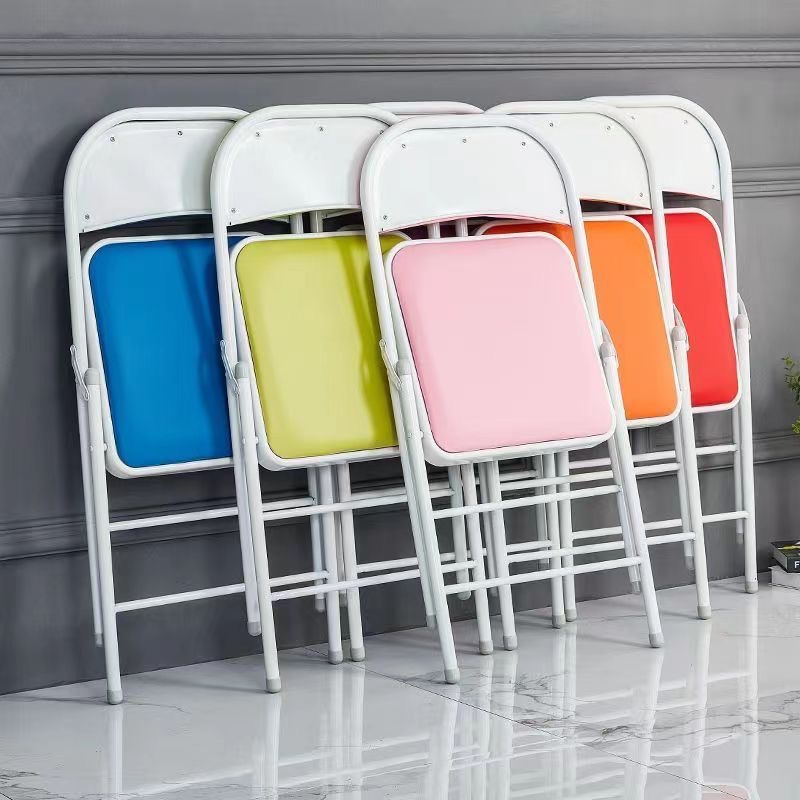 Picture of Simple stool, back chair, home folding chair, portable computer chair, training conference chair, dining chair, dormitory office chair