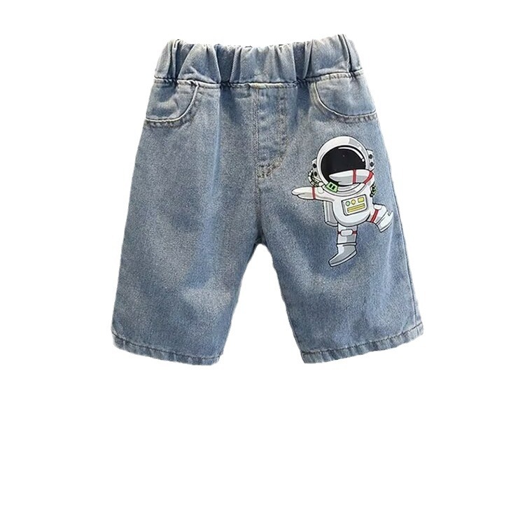 Picture of Children's Summer Men's Short-sleeved Shorts Breathable Two-piece Sports Casual Round Neck Slim-fit T-shirt suit Green