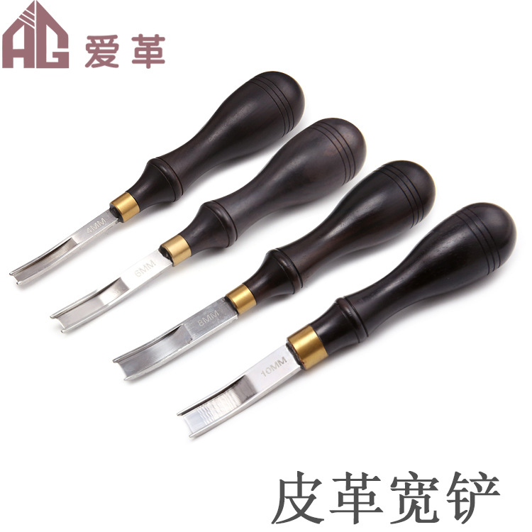 Handmade DIY leather edge thinning tool leather wide shovel 4 6 8 10mm thinning drum trimming machine