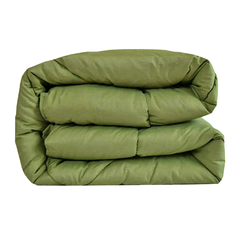 Picture of Factory wholesale military green cotton bedding quilt student military training dormitory labor protection quilt cotton quilt mattress set