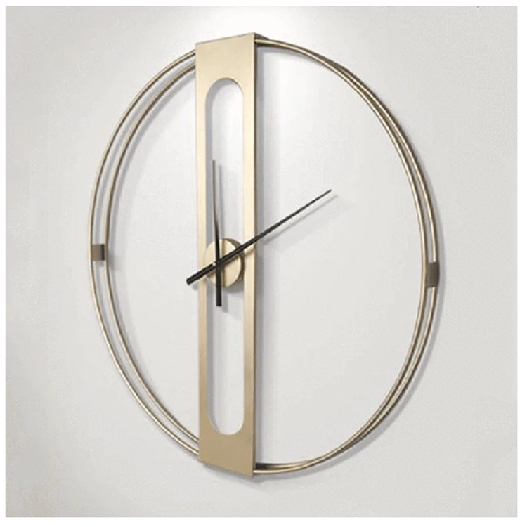 Picture of Cross-border hot recommendation European modern simple fashion metal clock round living room creative wall clock wholesale