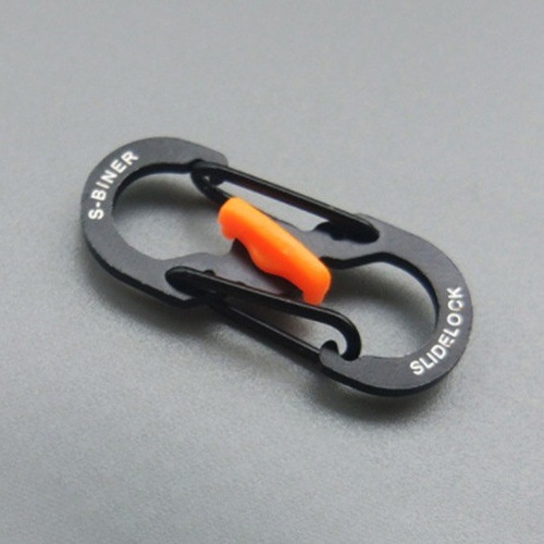 Picture of Fox Small size stainless steel 8-word buckle with lock anti-theft S buckle key chain travel bag buckle
