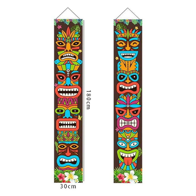 Amazon new Hawaii Luo festival banner background summer theme party supplies holiday hanging decoration