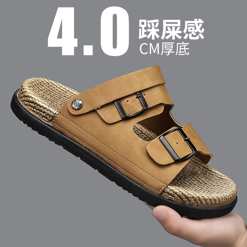 Large Size Sandals Men's Summer Outer Wear Non-Slip Wear-Resistant Soft-Soled Sandals Youth Outdoor Sports Seaside Beach Shoes