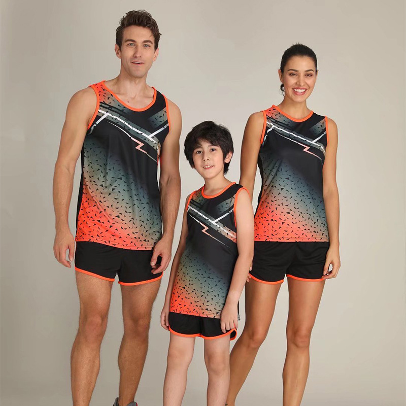 New track suit suit male and female students physical examination sportswear training suit marathon running quick-drying vest wholesale