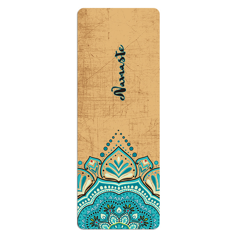 Picture of [Source Factory] Ultra-thin suede printing yoga mat rubber yoga mat foldable 1.5mm thick 5mm