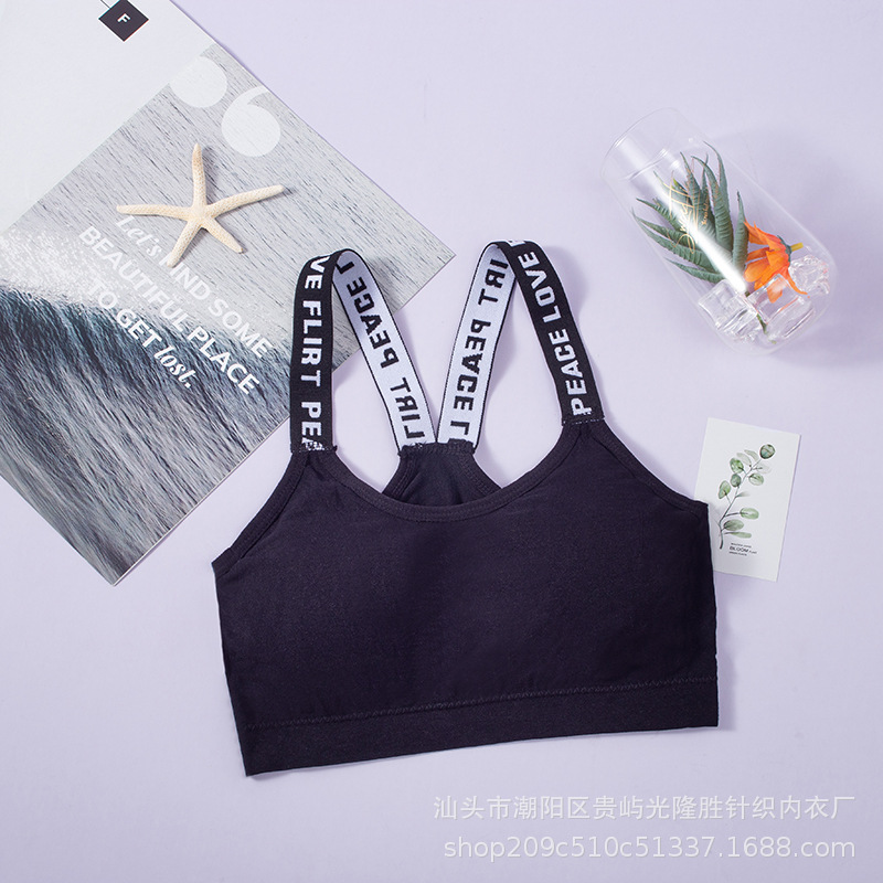 Picture of Cross-border Letter Beautiful Back Wrapped Breast Tube Top Girl Student Developmental Bra Women's Vest Underwear Women