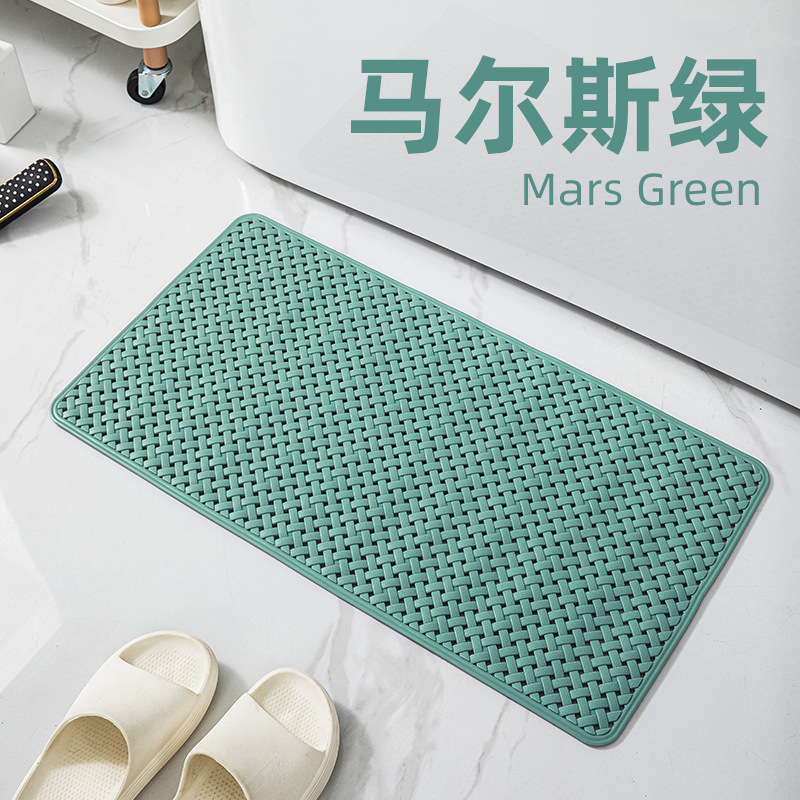 Picture of Environmental protection and tasteless bathroom anti-slip mat shower bath anti-fall mat bath mat toilet toilet suction cup soft