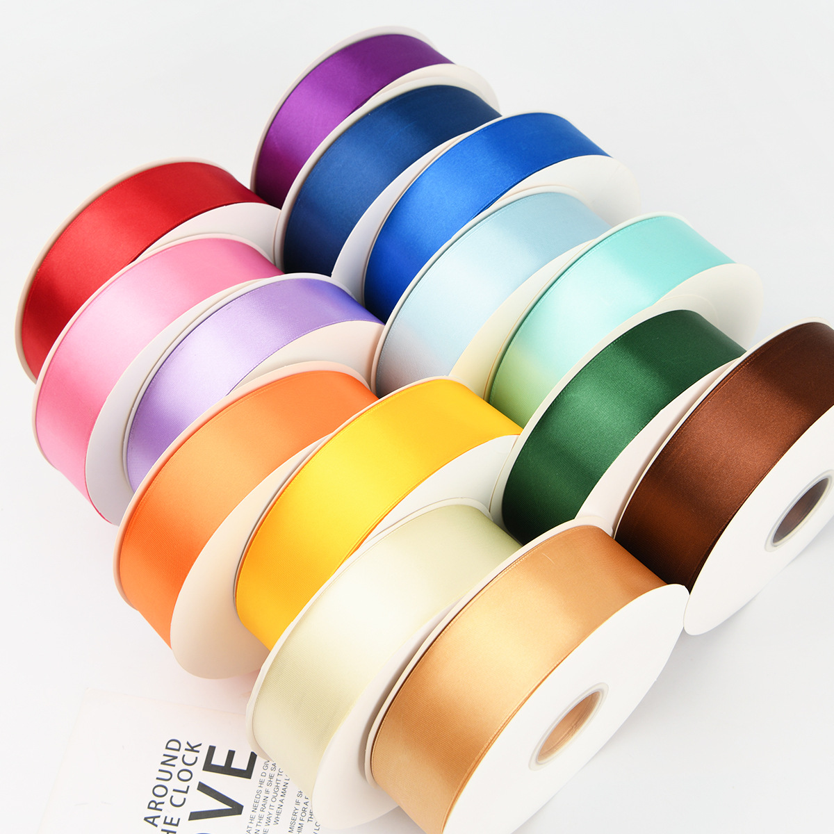 diy material satin ribbon bouquet cake packaging 4cm handmade rose ribbon ribbon bow floral ribbon