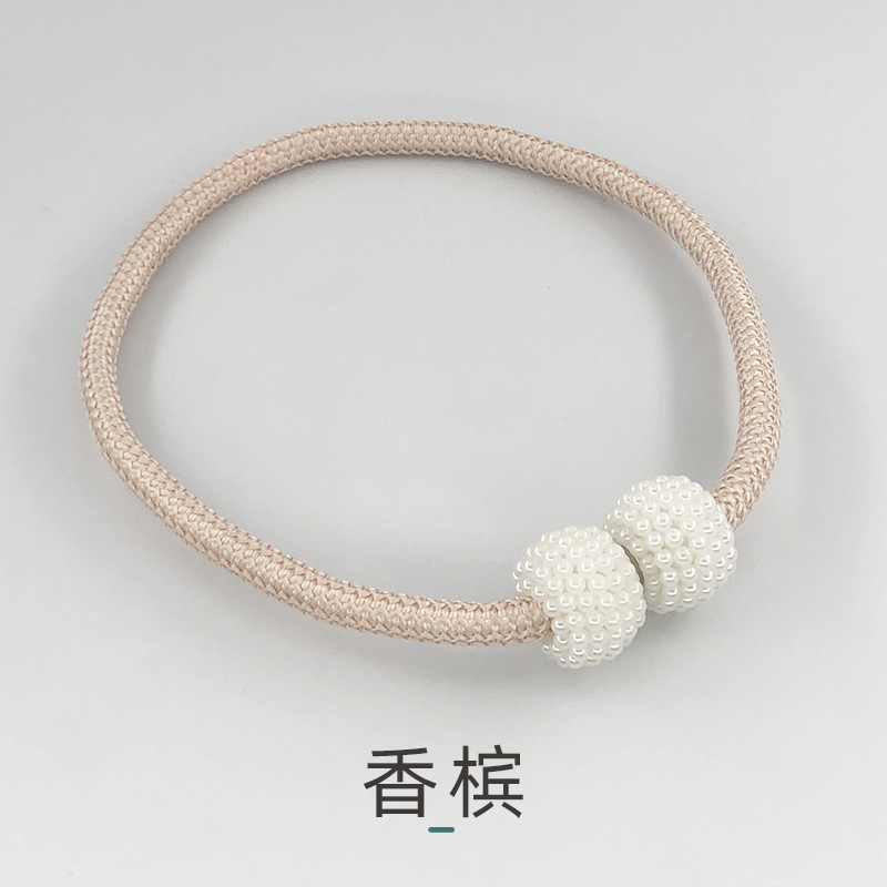 Picture of Cross-border Wholesale Simple High-strength Magnetic Pearl Magnetic Buckle Fabric Storage Lace-up Curtain Magnetic Buckle Curtain Strap