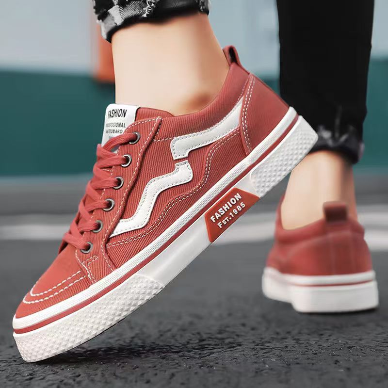Espadrilles Men's 2025 New Summer Anti-Slip Sneakers Men's Summer Breathable Red Versatile Casual Men's Shoes