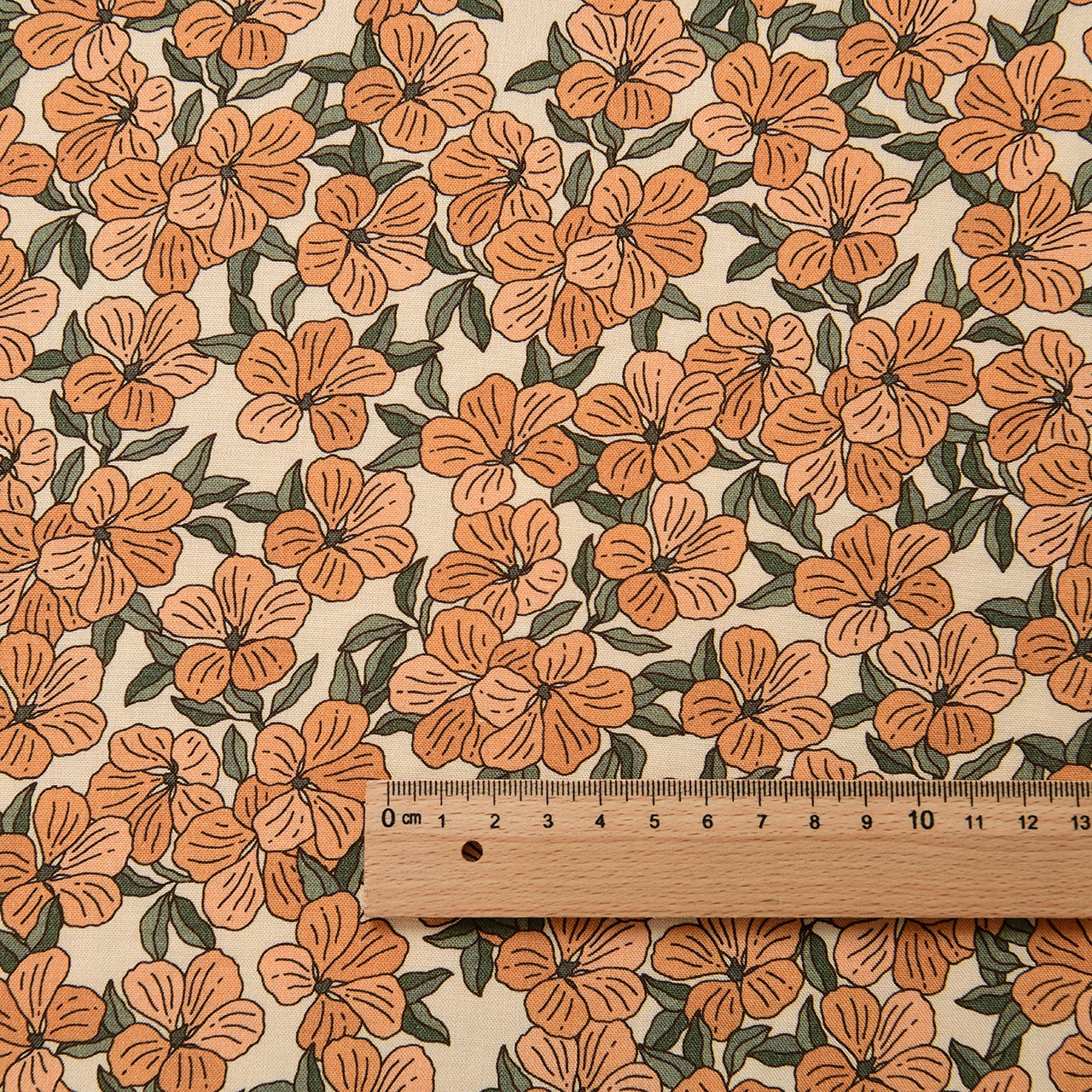 Picture of 20 Pieces of Artificial Cotton Fabric Floral Plant Handmade Clothing Dress Summer Cool Quilt Cotton Silk Cotton Silk Fabric