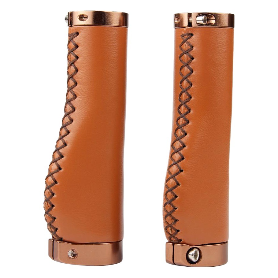 Bicycle Cowhide Handlebar Cover Mountain Bike Retro Locking Handlebar Cover Pu Leather Hand-Stitched Bicycle Handlebar Cover