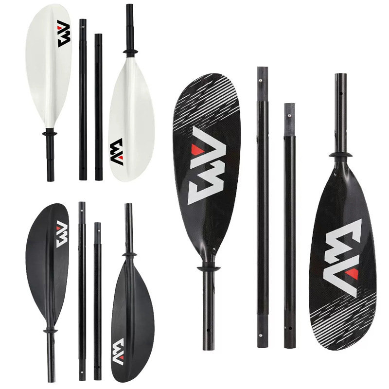 Le Rowing AM Canoe Kayak KP-1/-2/-3 Four Section Double Bladed Paddle Aluminum Alloy Fiberglass Full Carbon Paddle
