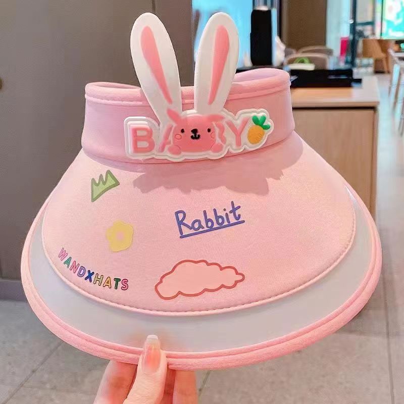 Children's Sunscreen Hat Women's Summer Empty Top UV Protection Baby's Sunshade Hat Breathable Girl's Cute Sun Hat for Women
