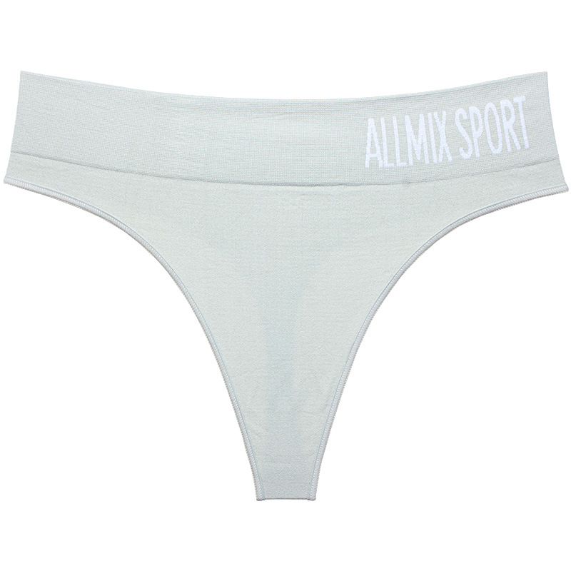 Picture of Foreign Trade European and American Women's Underwear Sexy Seamless Sports Fitness Letter Wide Waist Middle Waist Seamless Briefs Thong