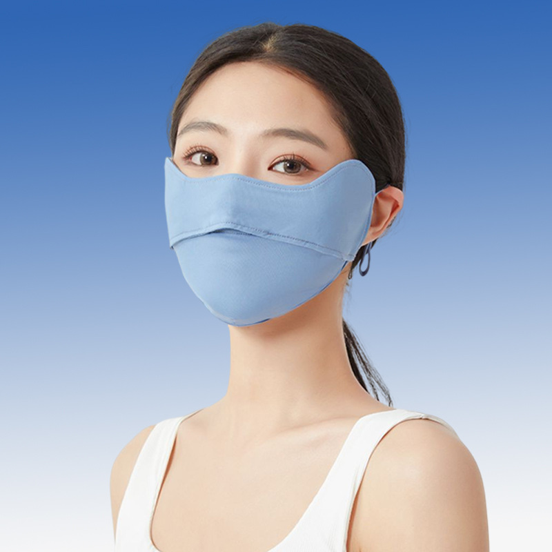 Picture of New 5D cartilage support three-dimensional sunscreen mask anti-ultraviolet breathable ice silk cool sense sunshade outdoor