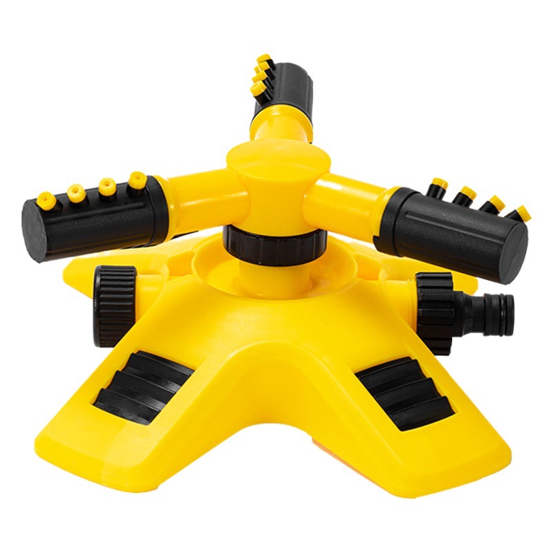 Manufacturer Supplies 360-Degree Automatic Rotating Sprinkler Nursery Three-Prong Sprinkler Flower Watering Device Series Irrigation Sprinkler