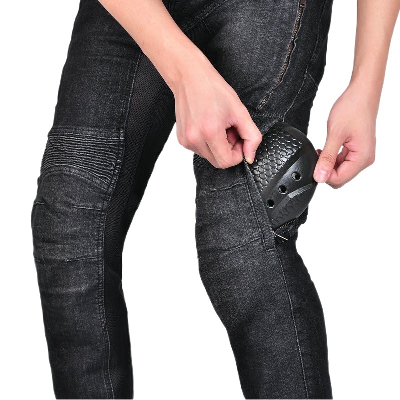 VOLERO Motorcycle Jeans Kevlar Anti-fall Pants for Men and Women Summer Mesh Breathable High Waist Motorcycle Riding Pants