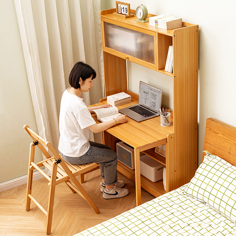 Picture of Foldable Student Desk and Chair Study Desk and Chair suit Home Computer Desk Desktop Table Simple Children's Study Desk