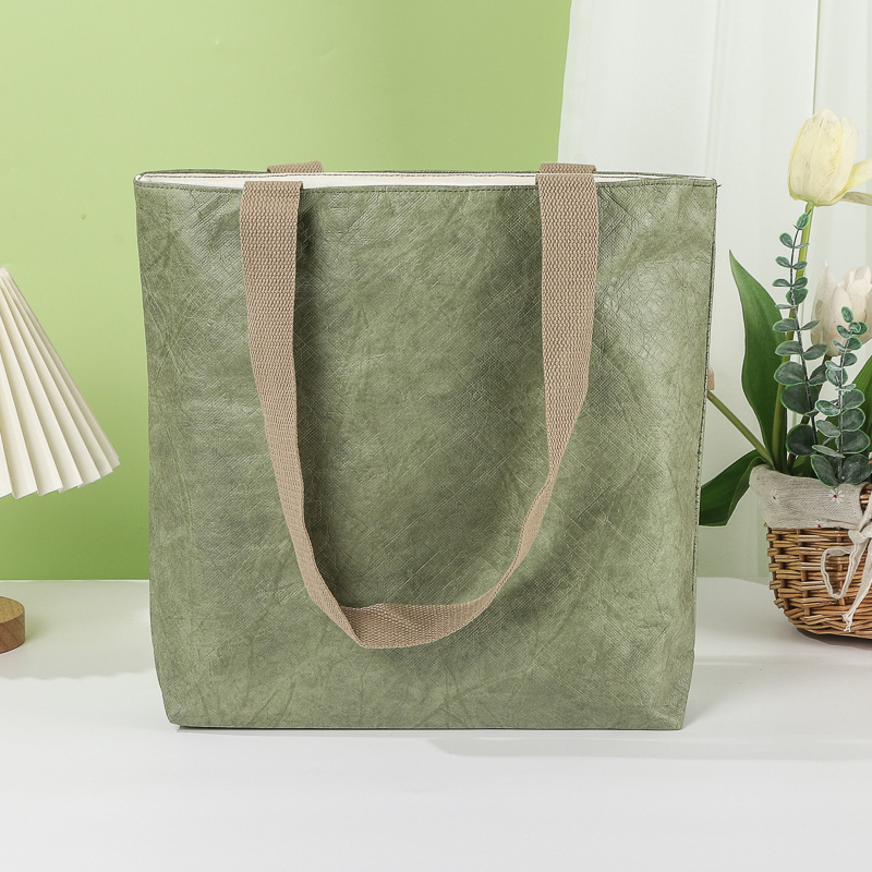 Dupont Paper Bag with Custom Logo, Washable Textured Gift Bag, Cultural and Creative Peripheral Tote Bag, Waterproof and Washable