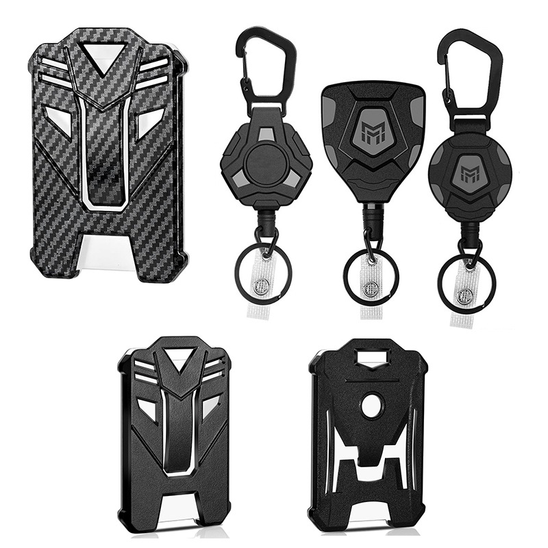Amazon retractable easy pull buckle heavy duty coated steel wire rope outdoor fish fishing key chain anti-lost easy pull in stock