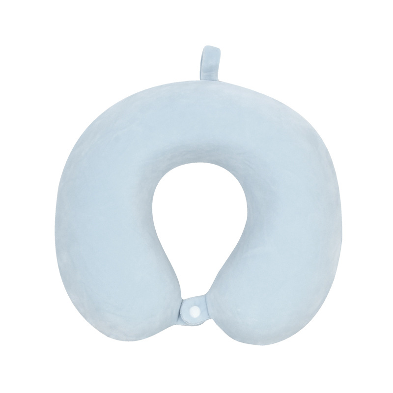 Picture of Memory pillow U-shaped pillow travel neck pillow U-shaped neck pillow LOGO embroidery U-shaped monochrome solid color memory foam U-shaped pillow