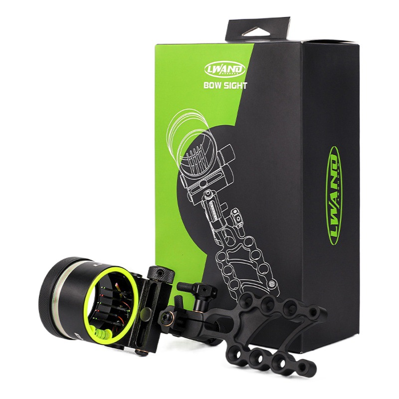 Bow and Arrow accessories new metal five-pin sight comes with adapter can be installed double mirror M2 fine-tuning five-pin aiming cross-border
