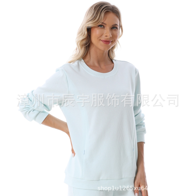 Picture of Pregnant Women's suit Fashion 2025 European and American Two-piece New Loose Out Spring and Autumn Pregnant Women's Breastfeeding Dress Home Simple