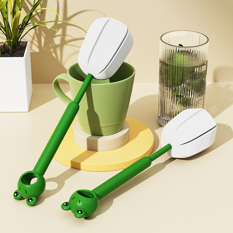 Picture of Cartoon Long Handle Household Cup Brush Cup Wash Cup Brush Cleaning Brush No Dead Angle Sponge Brush Milk Bottle Brush