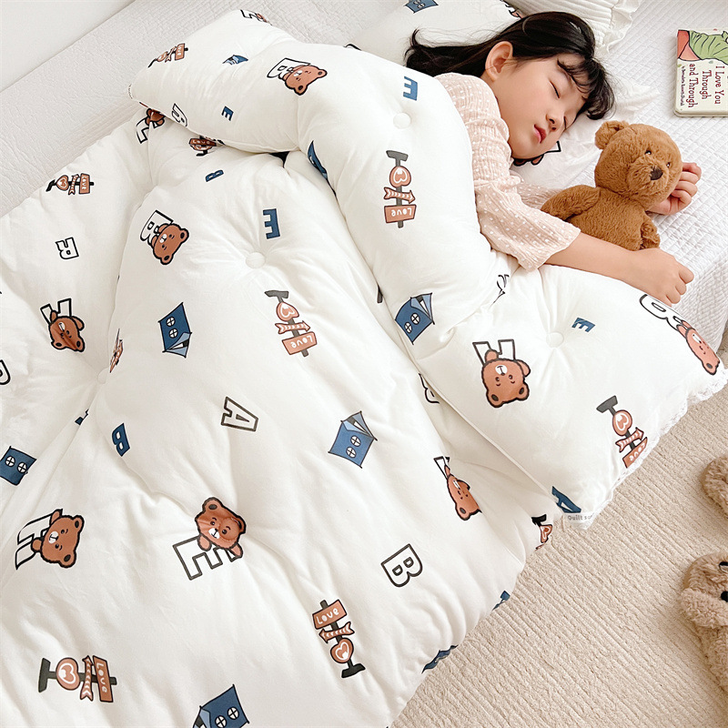 Picture of mikiA Knitted Cotton Soybean Quilt Spring and Autumn Quilt Baby Cotton Children's Quilt Thickened Warm Winter Quilt