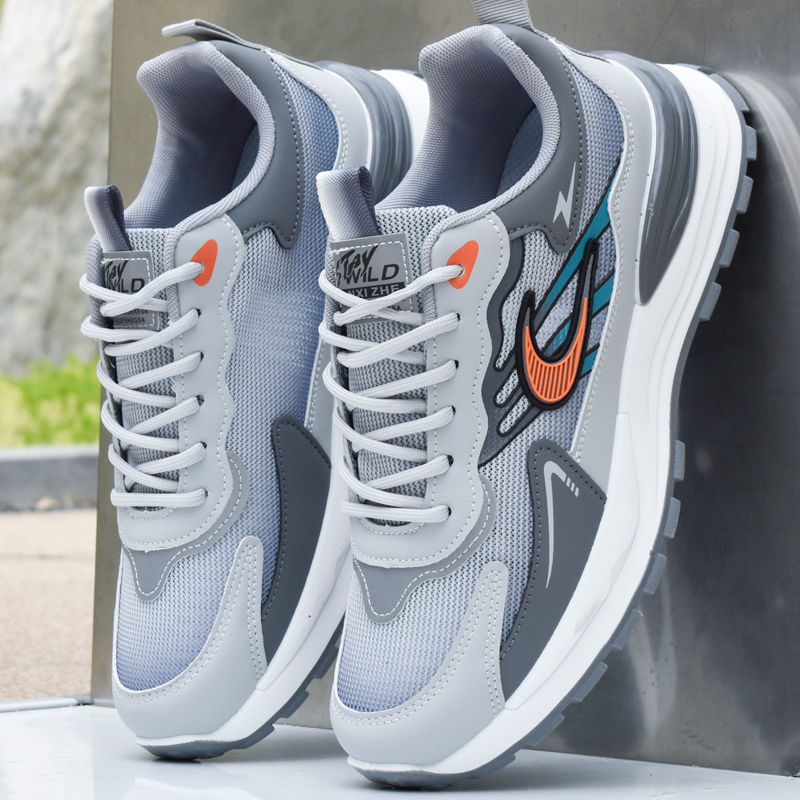 2024 Shoes Men's New Summer Mesh sneaker Trendy Casual Breathable Soft Bottom Running Shoes Cross Border