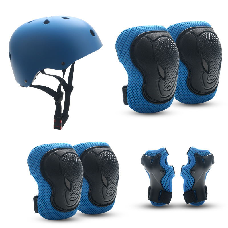 Children's Roller Skating Protector Riding Helmet suit Balance Bicycle Skateboard Skating Foreign Trade Sports Knee Pad Equipment