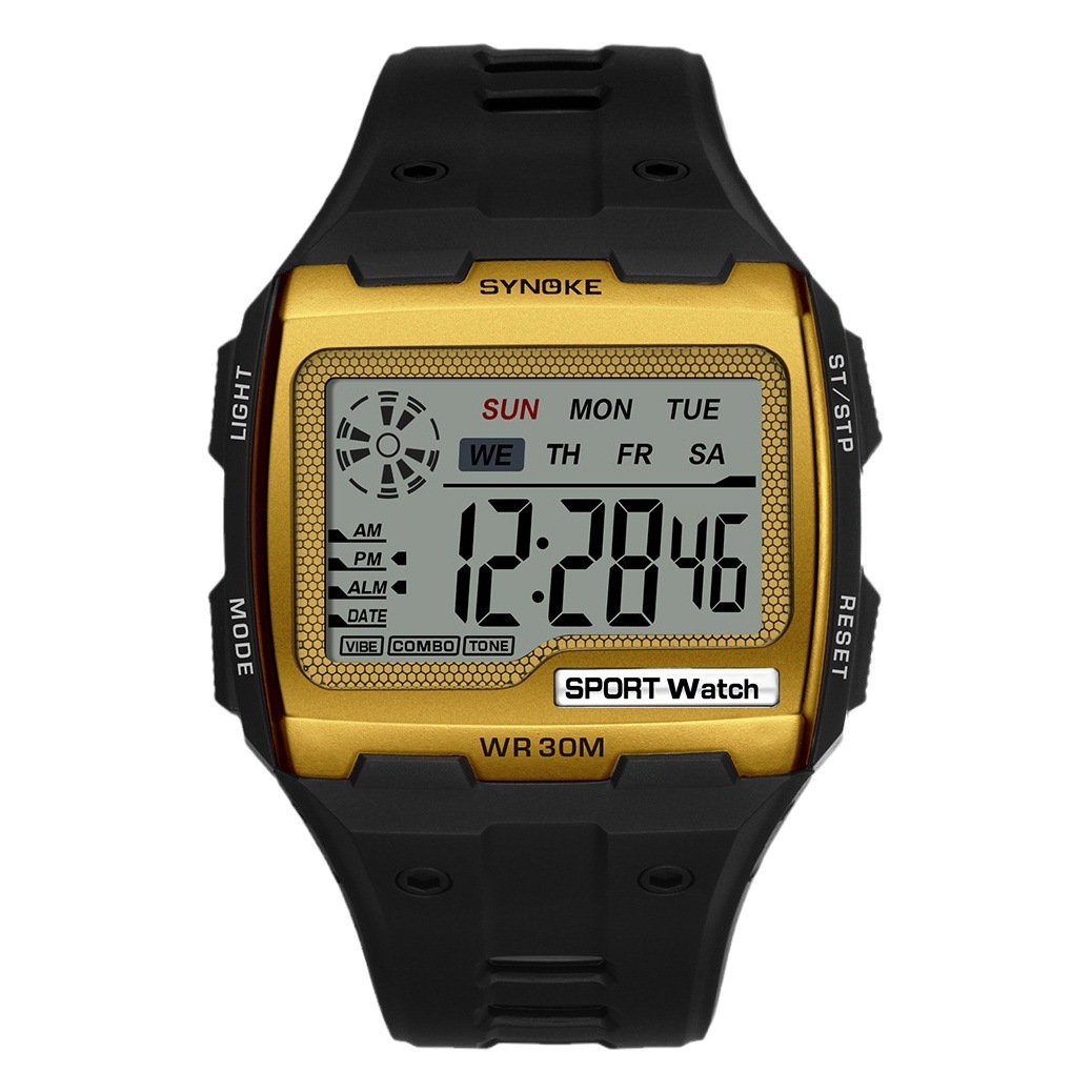 Factory goods dial always square large screen display sports electronic watch night multifunctional outdoor sports watch
