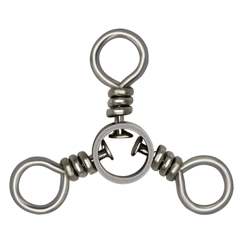 Fishing Supplies Fishing Equipment Fishing Gear Small Accessories Bulk Wholesale Bifurcated Splitter Connector Three-Prong Swivel