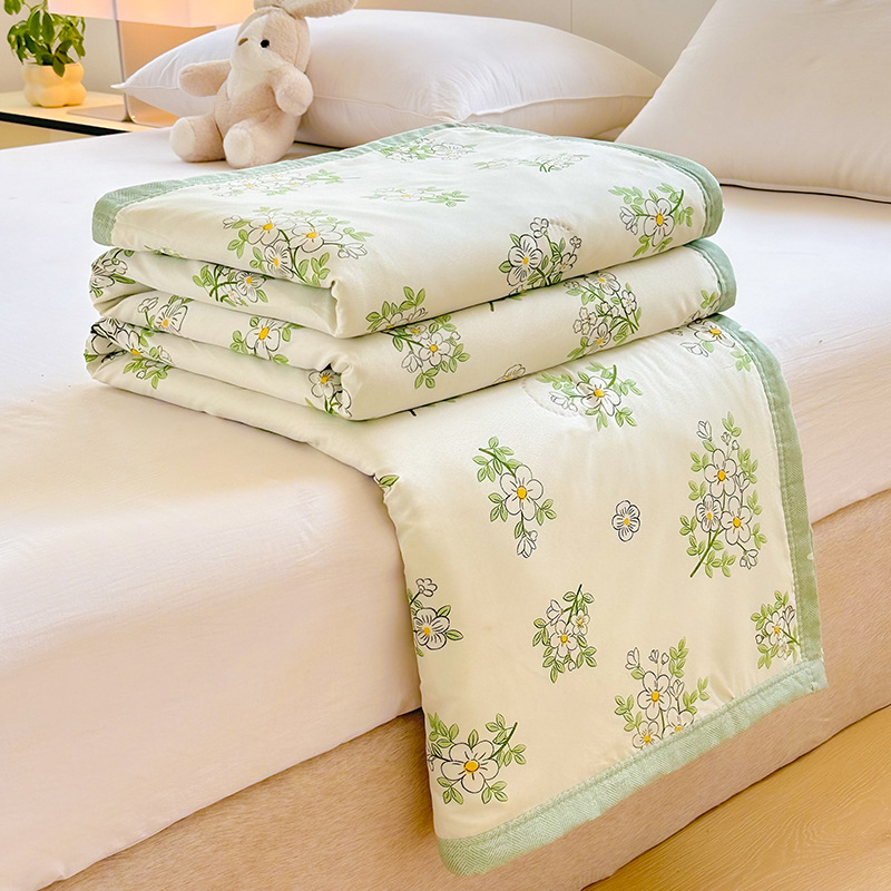 Picture of 2025 New Non-pure Cotton Summer Cool Quilt Pure Cotton Cotton Air-conditioning Quilt Summer Quilt Summer Thin Quilt Core Machine Washable
