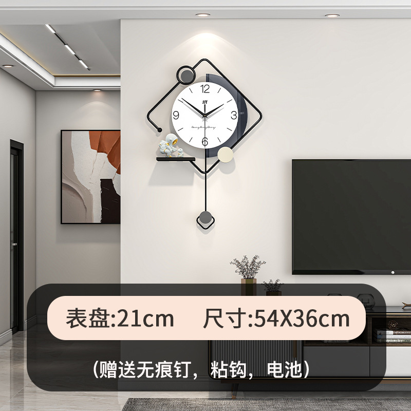 Picture of Modern personalized creative clock high-grade wall-mounted home dining room entrance background decoration hanging clock living room simple