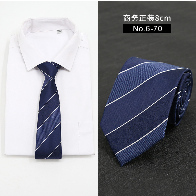 Picture of New Style Tie Men's Formal Business Casual Simple Style Solid Color Striped Arrow-Shaped Tie Manufacturer Ready Stock Wholesale