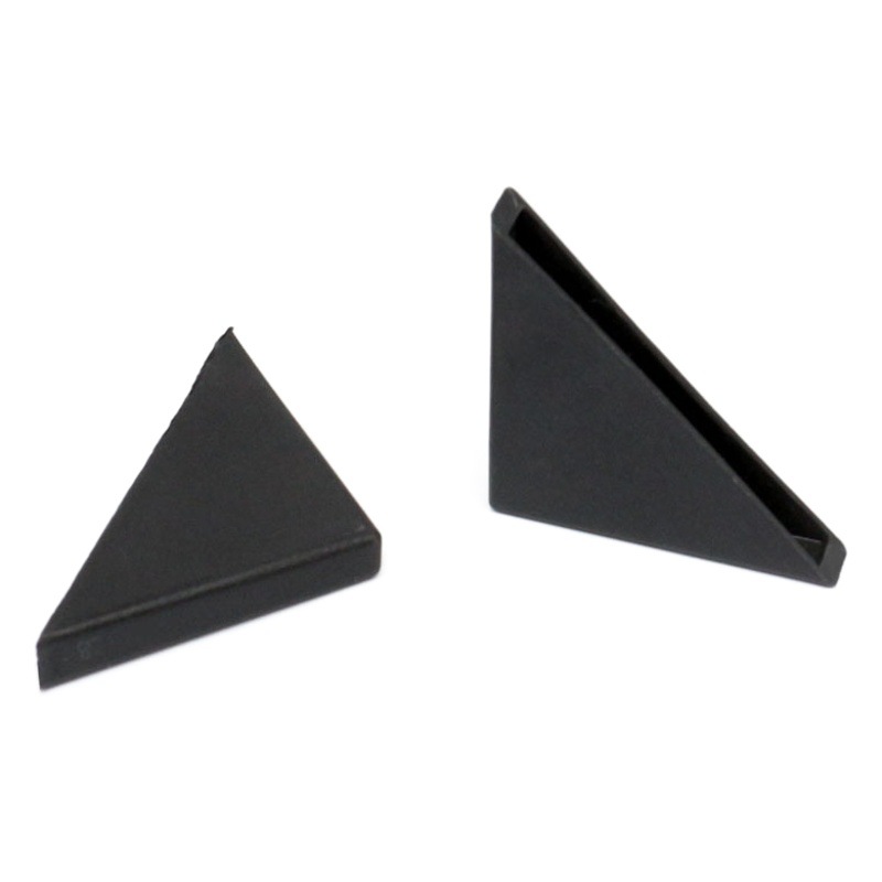 Plastic Glass Corner Protectors, Right-Angle Tile Acrylic Board Glass Anti-Collision Corner Protectors, Black and White Lens Packaging Corner Protectors