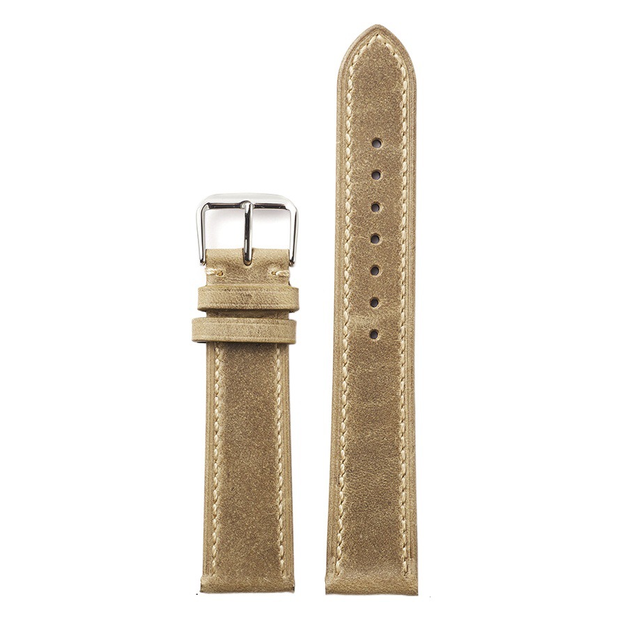 New High-End Italian Genuine Leather Watch Strap Soft Cowhide Watch Strap for Men and Women Retro Oil Wax Leather Watch Strap 18-22mm