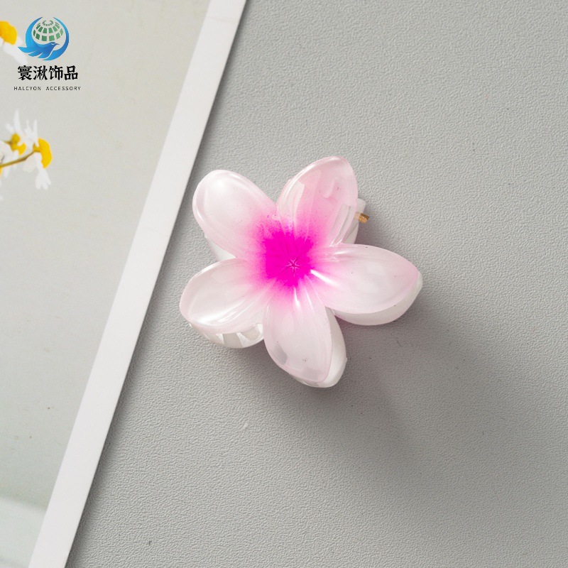 Picture of Cross-border egg flower clip large high-grade gradient Flower hairpin back head updo ponytail shark clip headdress