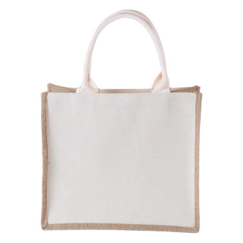 Linen bag custom linen portable eco-friendly shopping bag vintage cotton and linen gift packaging jute bag custom wholesale
